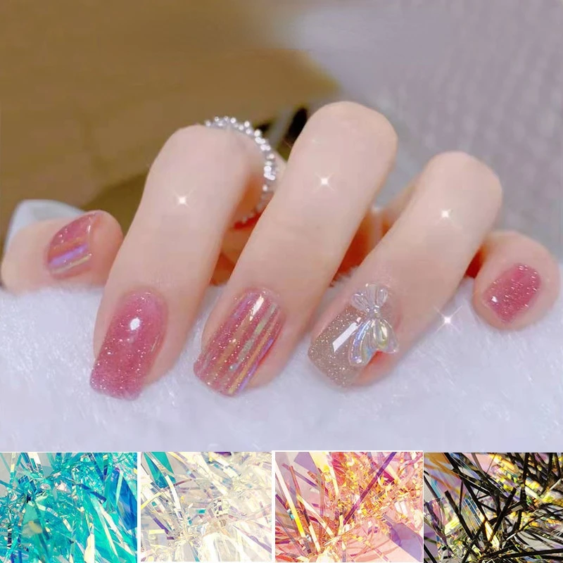 Aurora Nail Stickers Long Fragments Irregular Sequins Broken Glass Nail Pieces Colored Paper Mirror Nail Decals Nail Decoration
Aurora Nail Stickers Long Fragments Irregular Sequins Broken Glass Nail Pieces Colored Paper Mirror Nail Decals Nail Decoration