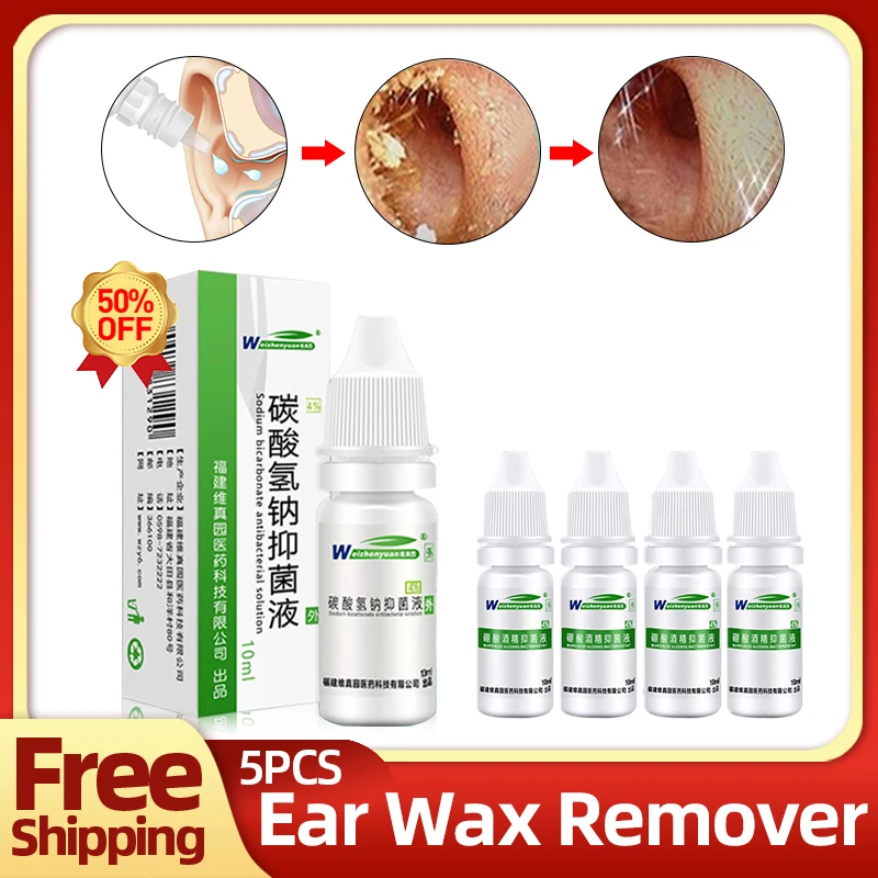 Ear Cleaner Earpick Cleaning Ear Pick Remove Ear Wax Drops Earwax Removal Sodium Bicarbonate Medicine 2/5bottles
Ear Cleaner Earpick Cleaning Ear Pick Remove Ear Wax Drops Earwax Removal Sodium Bicarbonate Medicine 2/5bottles