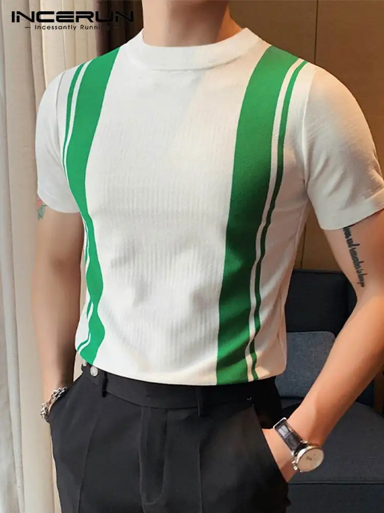 Fashion Casual Style Tops INCERUN New Men's Side Stripe Camiseta Stylish Hot Sale Male All-match Simple Crewneck T-Shirts S-5XL 
Fashion Casual Style Tops INCERUN New Men's Side Stripe Camiseta Stylish Hot Sale Male All-match Simple Crewneck T-Shirts S-5XL
