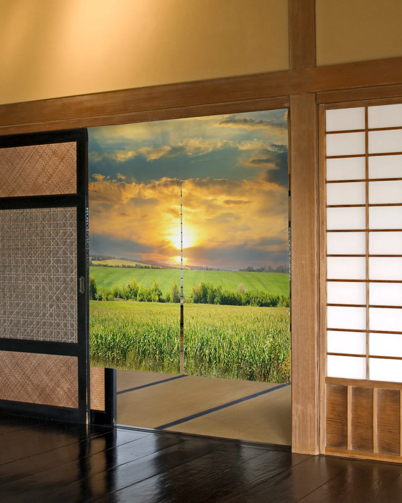 Grassland The Scenery Grassland Sky Japanese Door Curtain Bedroom Partition Curtain Kitchen Entrance Hanging Half-Curtains
Grassland The Scenery Grassland Sky Japanese Door Curtain Bedroom Partition Curtain Kitchen Entrance Hanging Half-Curtains