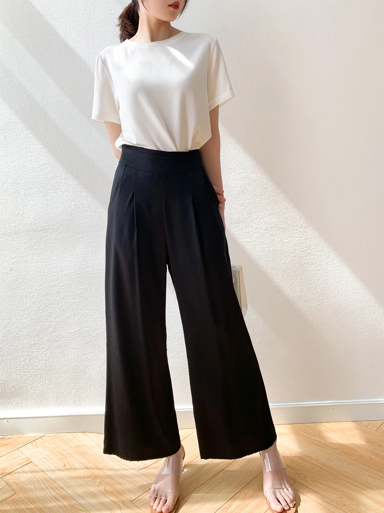 Женские брюки из 93% шелка тутового шелкопряда, 7% спандекс, 19 Момми, Длинные свободные брюки с широкими штанинами и карманами, темно-синие, черные, Размеры M, L, XL, 8300
Женские брюки из 93% шелка тутового шелкопряда, 7% спандекс, 19 Момми, Длинные свободные брюки с широкими штанинами и карманами, темно-синие, черные, Размеры M, L, XL, 8300