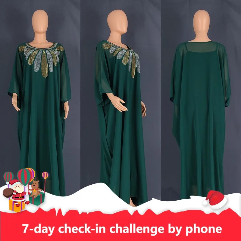 

Комплект из двух предметов Нигерия Турция Кафтан африканские платья для женщин Традиционная Рамада абайя мусульманский бриллиант бубоу халат одежда платье
