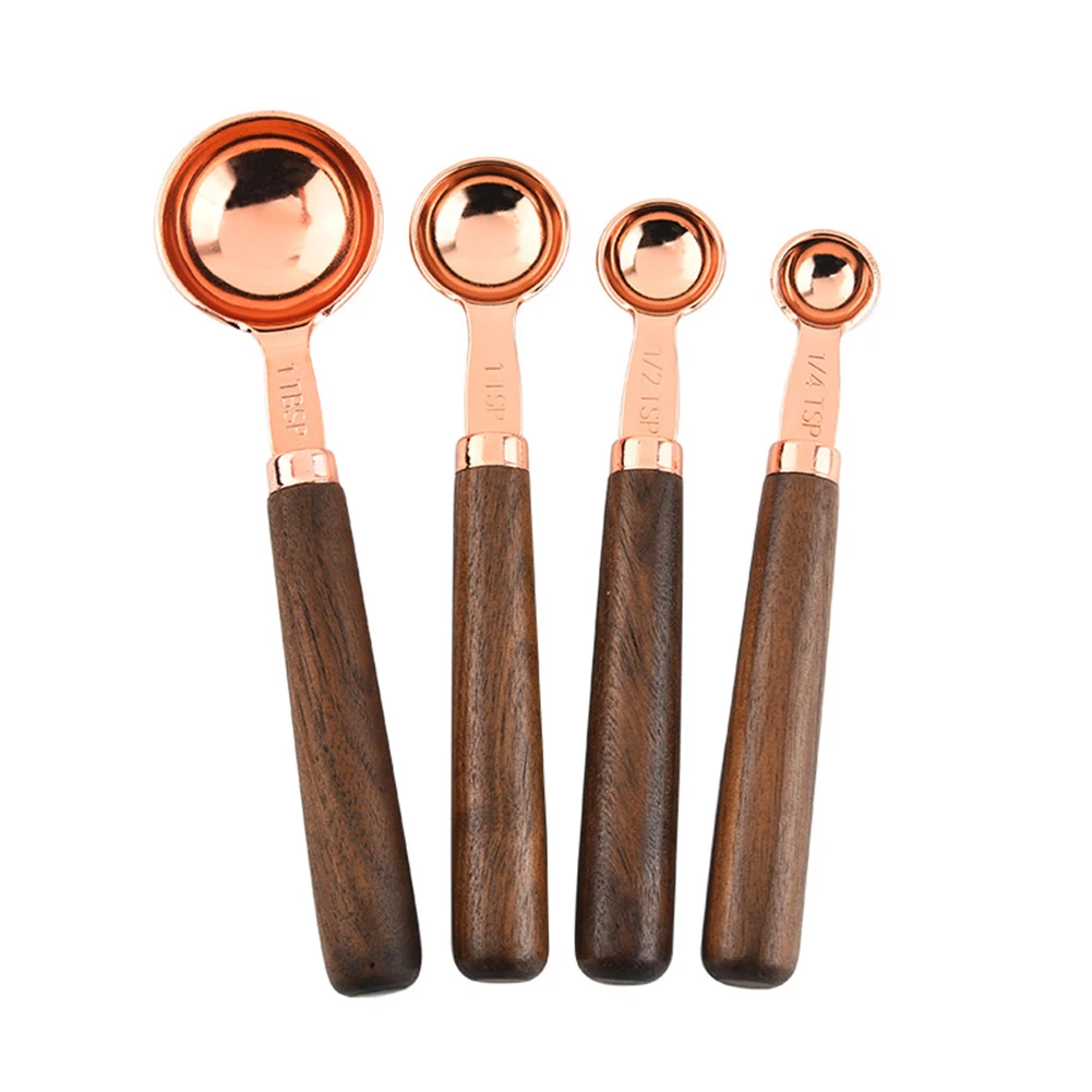 4 Pcs Kitchen Measuring Spoon Stainless Steel Solid Wood Handle Baking Tools Tablespoons Household Measuring Cups Supplies
4 Pcs Kitchen Measuring Spoon Stainless Steel Solid Wood Handle Baking Tools Tablespoons Household Measuring Cups Supplies