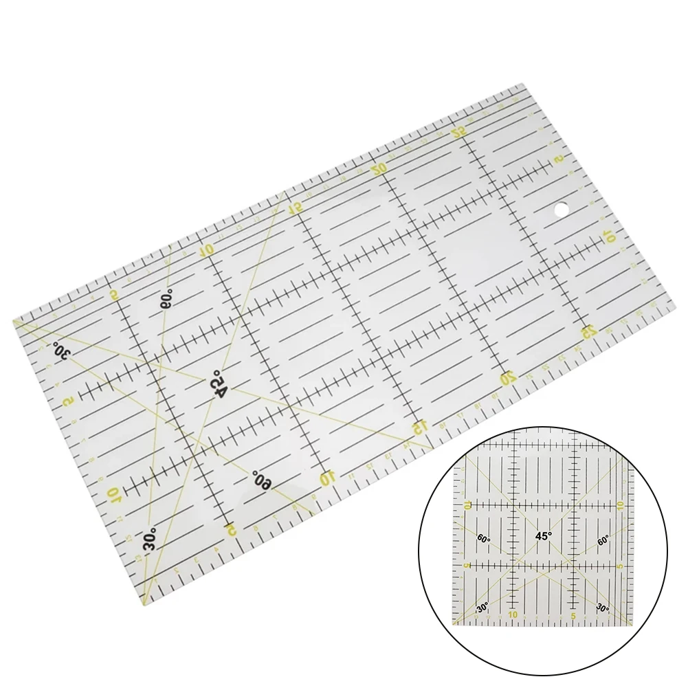 30*15cm Measuring Ruler Transparent Acrylic Dual Use Cutting Ruler Sewing Patchwork Ruler Drawing Stitching Hand Tool
30*15cm Measuring Ruler Transparent Acrylic Dual Use Cutting Ruler Sewing Patchwork Ruler Drawing Stitching Hand Tool
