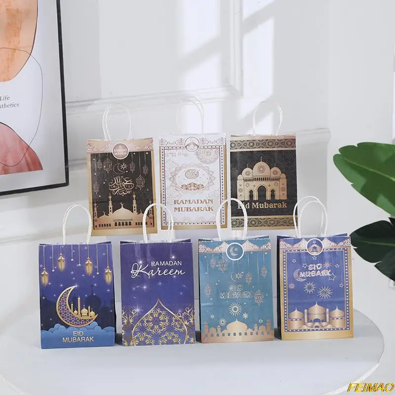 1 Pc Ramadan Kraft Paper Gift Tote Bags Muslim Islamic Festival Party Cookie Candy Packaging Box Eid Mubarak Favors Supplies
1 Pc Ramadan Kraft Paper Gift Tote Bags Muslim Islamic Festival Party Cookie Candy Packaging Box Eid Mubarak Favors Supplies