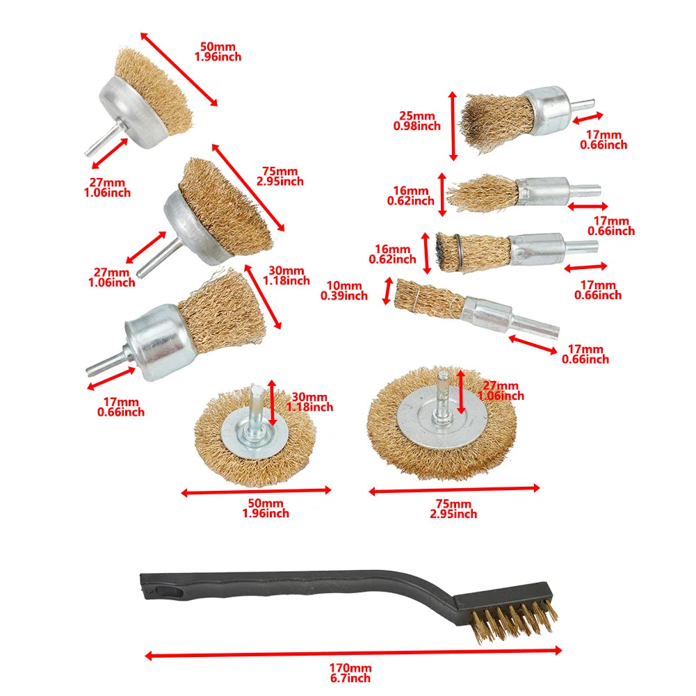 Parts Portable Practical Premium Accessories Brand New Durable High Quality Brass Wire Brush For Drill Round Wire
Parts Portable Practical Premium Accessories Brand New Durable High Quality Brass Wire Brush For Drill Round Wire