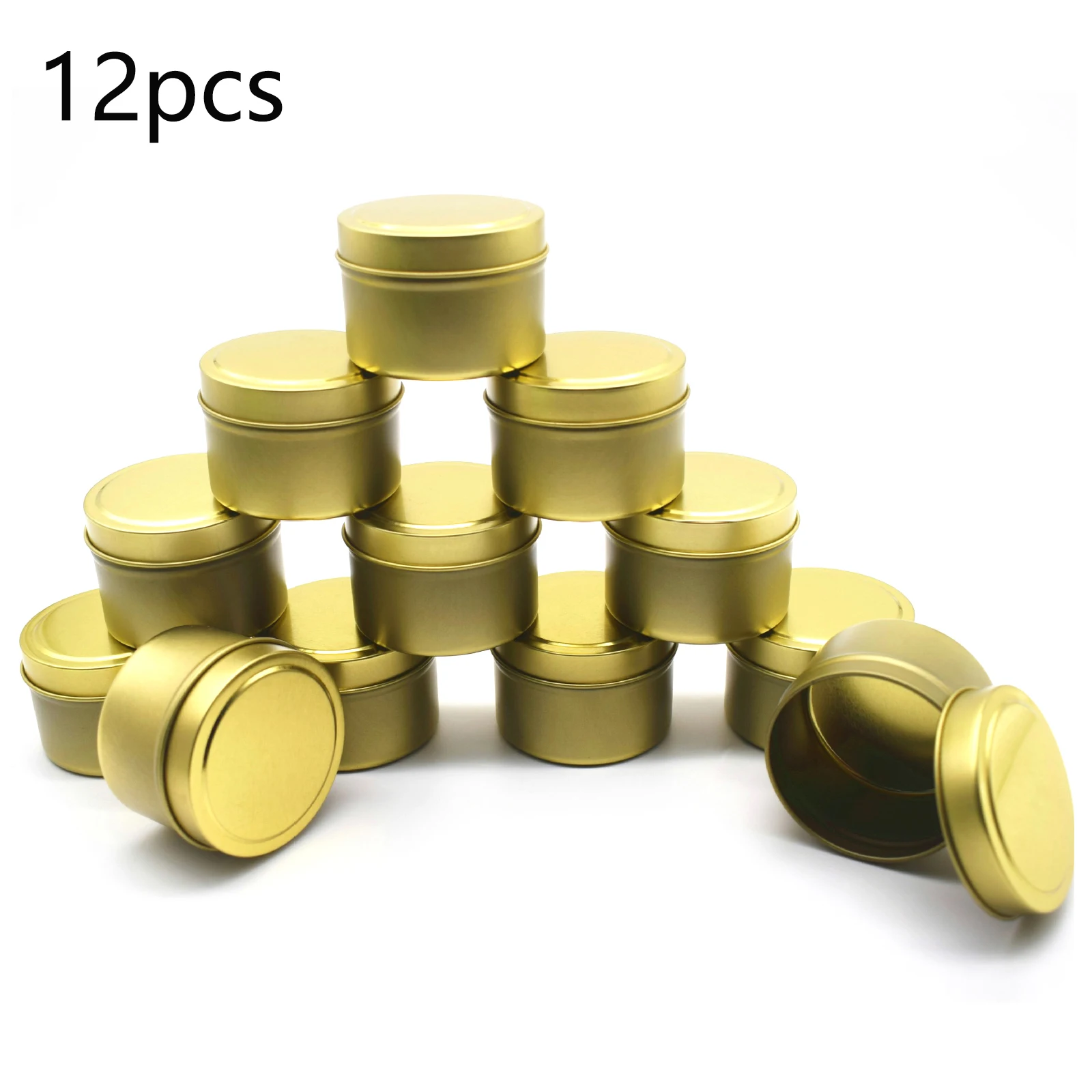 12PCS 4oz Golden Candle Tin Cans Silver Candle Tins Small Tin Tins Tea Tin Tins Candy Box
12PCS 4oz Golden Candle Tin Cans Silver Candle Tins Small Tin Tins Tea Tin Tins Candy Box