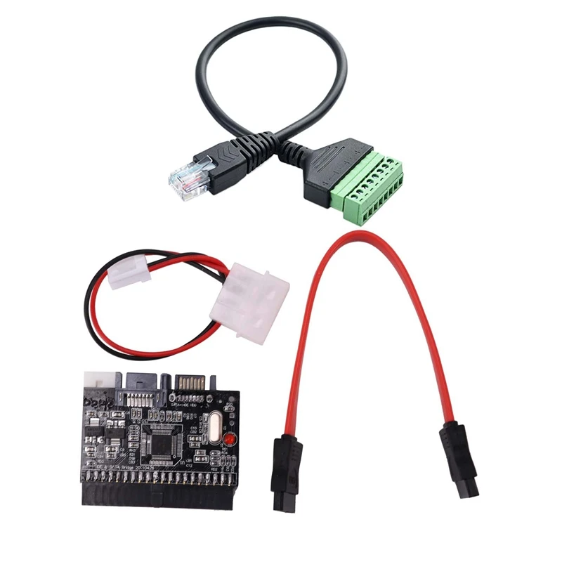 2 In 1 Ide To Sata/Sata To Ide Adapter Converter & Screw Terminal Connector Cable RJ45 Male To 8 Pin Extension Cable
2 In 1 Ide To Sata/Sata To Ide Adapter Converter & Screw Terminal Connector Cable RJ45 Male To 8 Pin Extension Cable