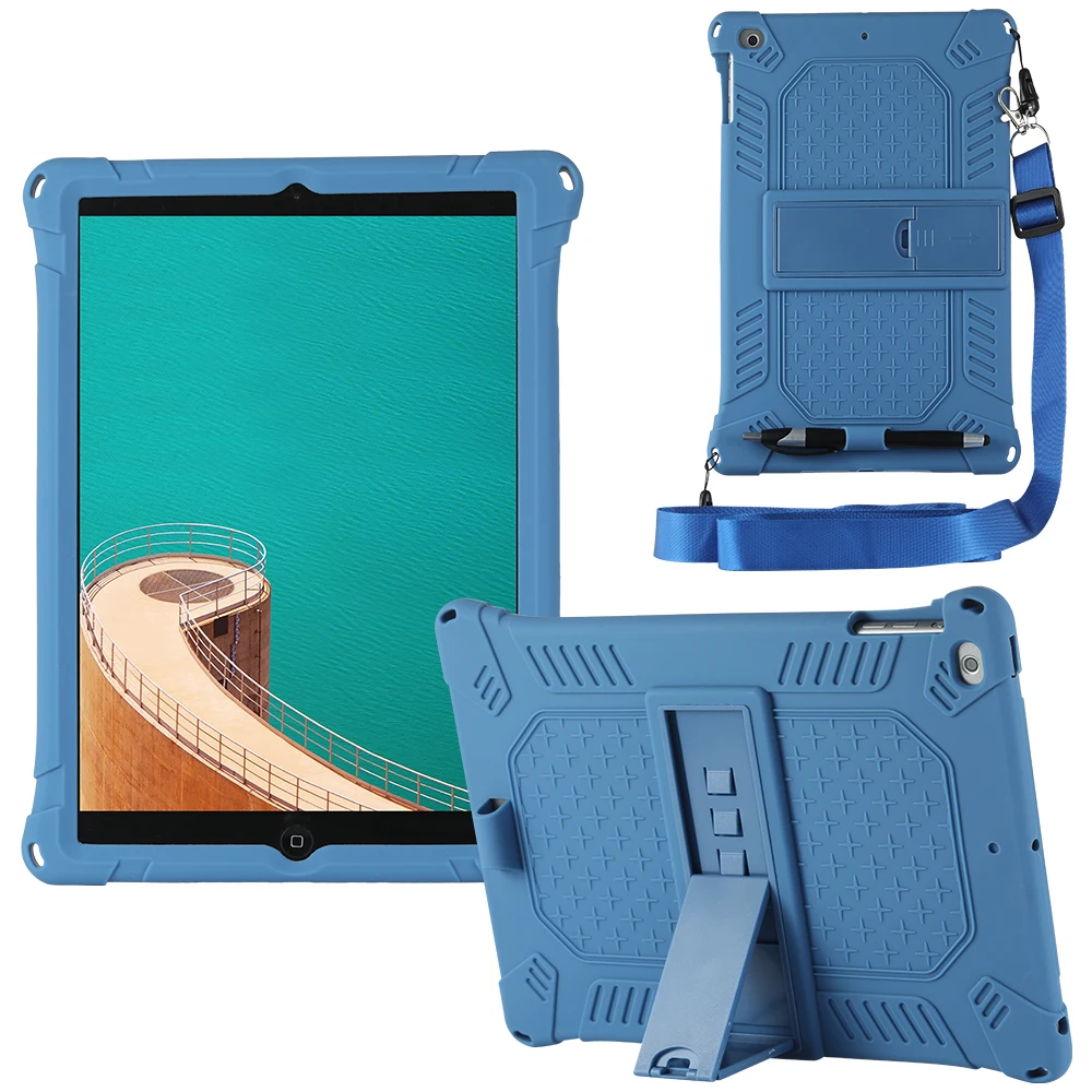 Cover Silicon Tablet Funda For iPad 5 6 5th 6th Generation For iPad Air 2 Air 1 iPad 9.7 2018 2017 Case with Shoulder Strap Pen 
Cover Silicon Tablet Funda For iPad 5 6 5th 6th Generation For iPad Air 2 Air 1 iPad 9.7 2018 2017 Case with Shoulder Strap Pen