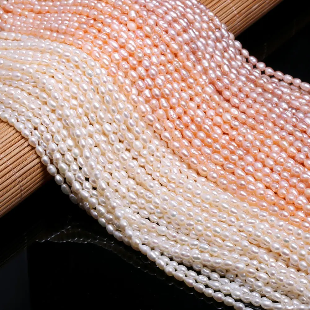 New AA Grade White Purple Pink Rice-shaped Pearl Beads Simple And Stylish DIY Jewelry Gift Size 3mm/3.8mm
New AA Grade White Purple Pink Rice-shaped Pearl Beads Simple And Stylish DIY Jewelry Gift Size 3mm/3.8mm