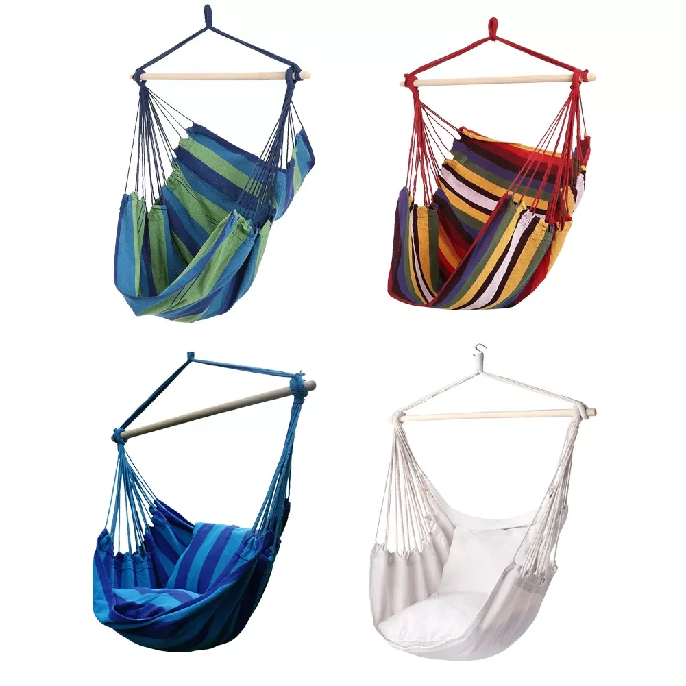 2023 Canvas Hammock Chair Swing Indoor Garden Sports Home Travel Leisure Hiking Camping Stripe Portable Hammock Hanging Bed chai
2023 Canvas Hammock Chair Swing Indoor Garden Sports Home Travel Leisure Hiking Camping Stripe Portable Hammock Hanging Bed chai