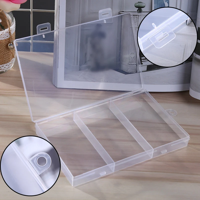 3 Grids Transparent Plastic Storage Box For Small Component Jewelry Tool Box Bead Pills Organizer Nail Art Tip Case 17.5x11x2cm
3 Grids Transparent Plastic Storage Box For Small Component Jewelry Tool Box Bead Pills Organizer Nail Art Tip Case 17.5x11x2cm