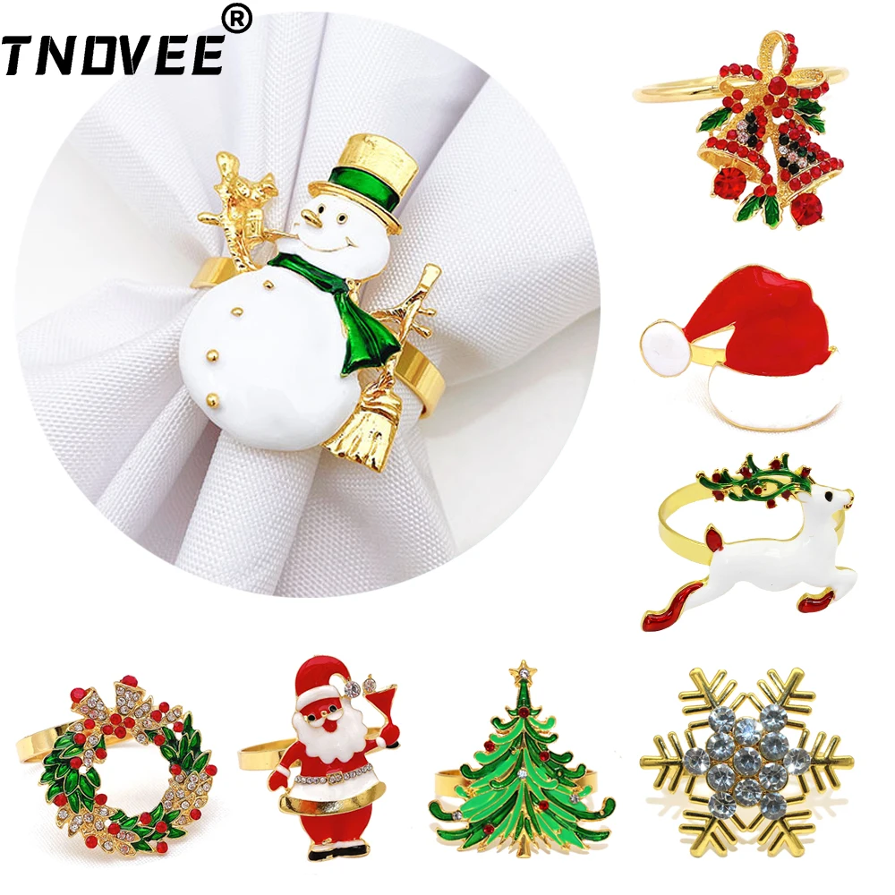 6Pcs Christmas Napkin Rings Gold Xmas Tree Deer Snowflake Hat Socks Napkin Buckles for Christmas Party Dinner Table Decorations
6Pcs Christmas Napkin Rings Gold Xmas Tree Deer Snowflake Hat Socks Napkin Buckles for Christmas Party Dinner Table Decorations