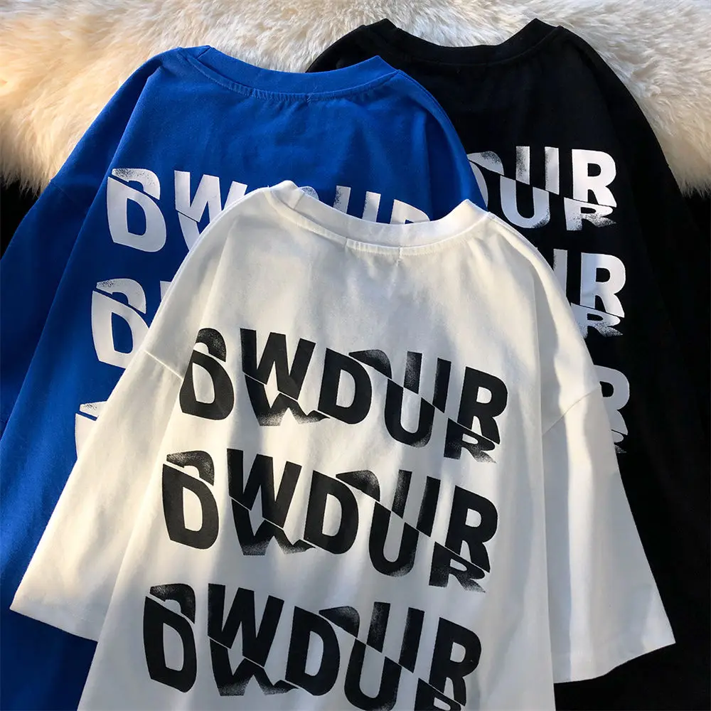 American Hong Kong fashion brand summer new men and women letter printed loose short-sleeved casual college style ins niche top
American Hong Kong fashion brand summer new men and women letter printed loose short-sleeved casual college style ins niche top