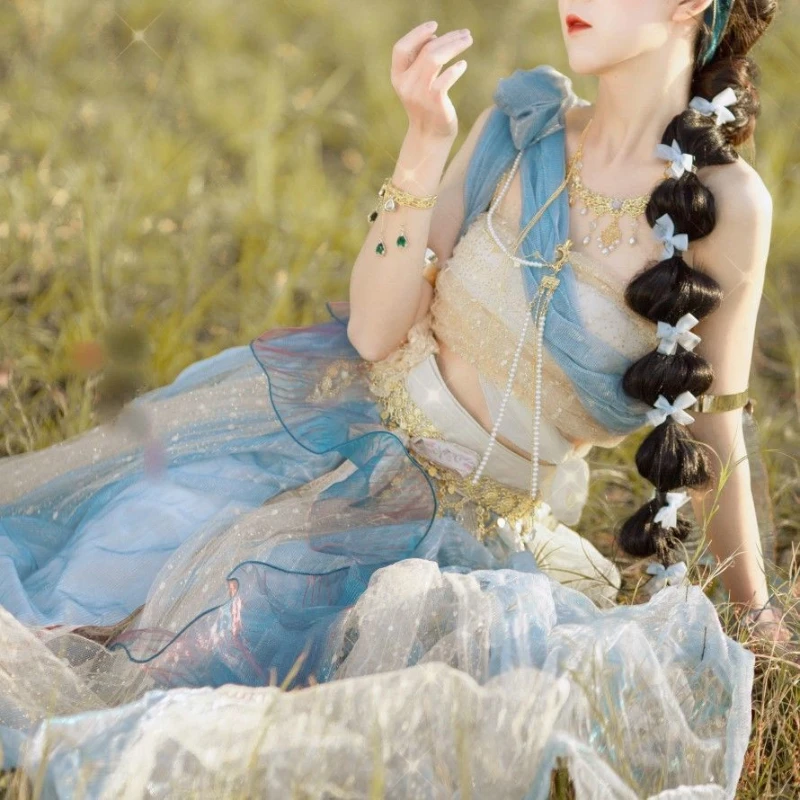 Classical Dance Body Rhyme Clothing Traditional Chinese Cloth for Women Flowy Long Cheongsam Modern Hanfu Dunhuang Dance Skirt
Classical Dance Body Rhyme Clothing Traditional Chinese Cloth for Women Flowy Long Cheongsam Modern Hanfu Dunhuang Dance Skirt