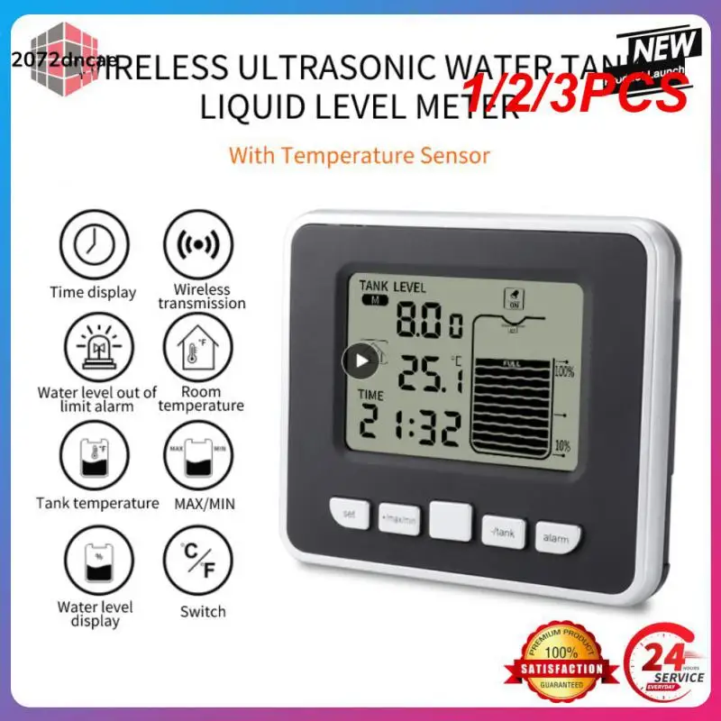 1/2/3PCS Ultrasonic Wireless Water Tank Liquid Depth Level Meter Sensor with Temperature Display with 3.3 Inch LED Display
1/2/3PCS Ultrasonic Wireless Water Tank Liquid Depth Level Meter Sensor with Temperature Display with 3.3 Inch LED Display