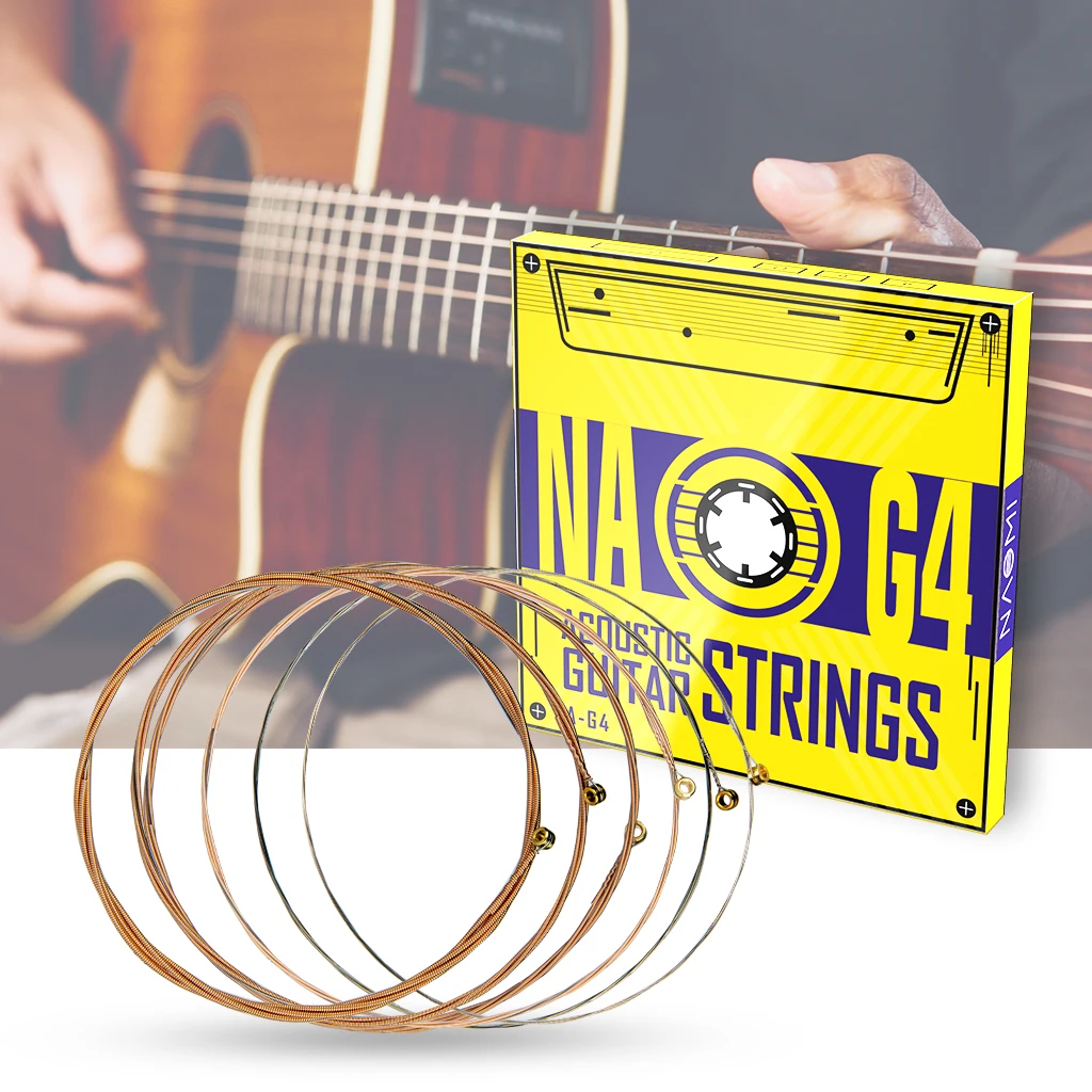 NAOMI 6 Strings Acoustic Guitar Strings E B G D A E Steel Core Phosphor Bronze Coating Precision Wound NA-G4
NAOMI 6 Strings Acoustic Guitar Strings E B G D A E Steel Core Phosphor Bronze Coating Precision Wound NA-G4