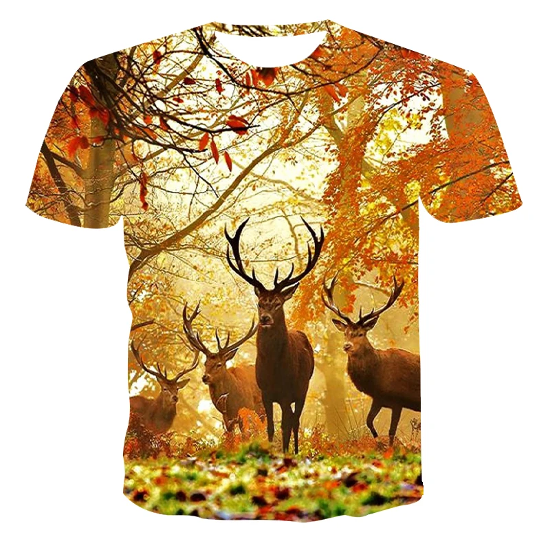 New Summer 3D Printing Lovely Fawn Men And Women Fashion Oversized Tee Breathable O-Neck Street All-Match Short Sleeve T-Shirts
New Summer 3D Printing Lovely Fawn Men And Women Fashion Oversized Tee Breathable O-Neck Street All-Match Short Sleeve T-Shirts