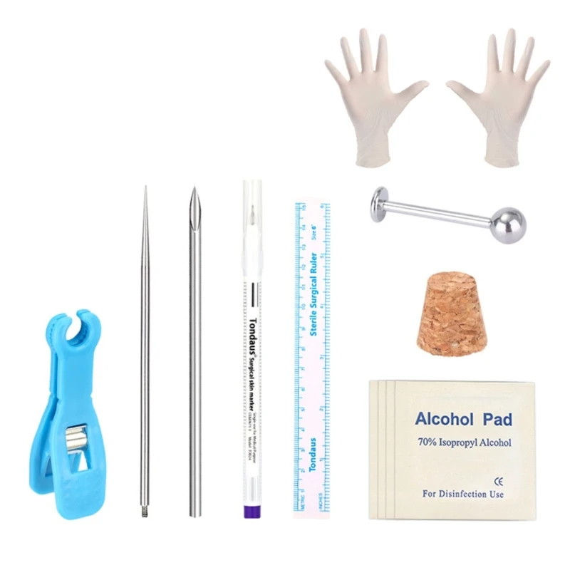 Набор ювелирных изделий для пирсинга тела из нержавеющей стали, профессиональный инструмент для пирсинга для женщин и мужчин 
Набор ювелирных изделий для пирсинга тела из нержавеющей стали, профессиональный инструмент для пирсинга для женщин и мужчин