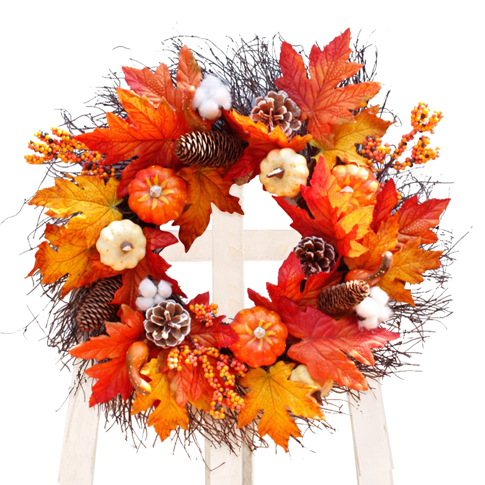 Pumpkin Door Wreath Autumns Harvest Fall Decoration Autumn Maple Leaf Door Wreath Artificial Pumpkin Pine Cone For Thanksgiving
Pumpkin Door Wreath Autumns Harvest Fall Decoration Autumn Maple Leaf Door Wreath Artificial Pumpkin Pine Cone For Thanksgiving
