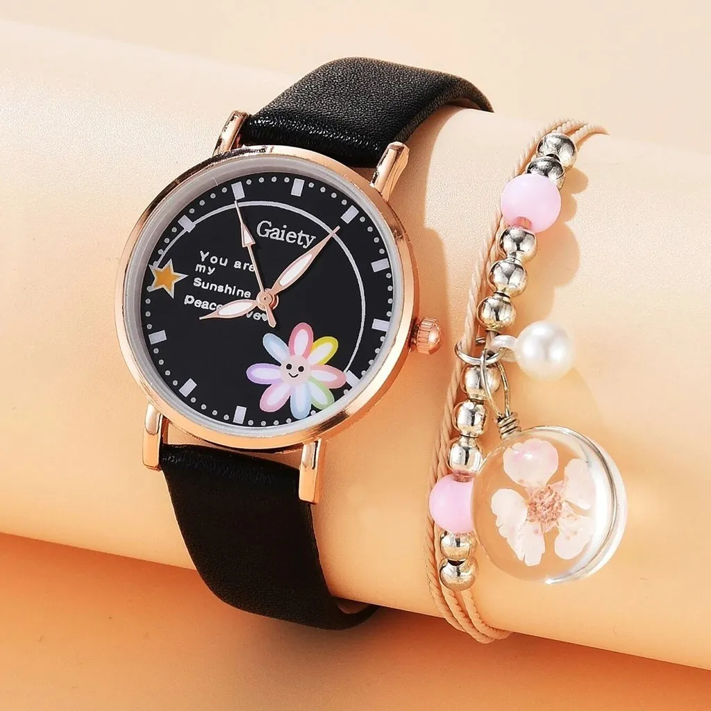 

2pcs Set Gaiety Brand Luxury Fashion Bracelet Watch Women Ladies Wristwatch Watches For Women Girl Relogio Feminino Reloj Mujer