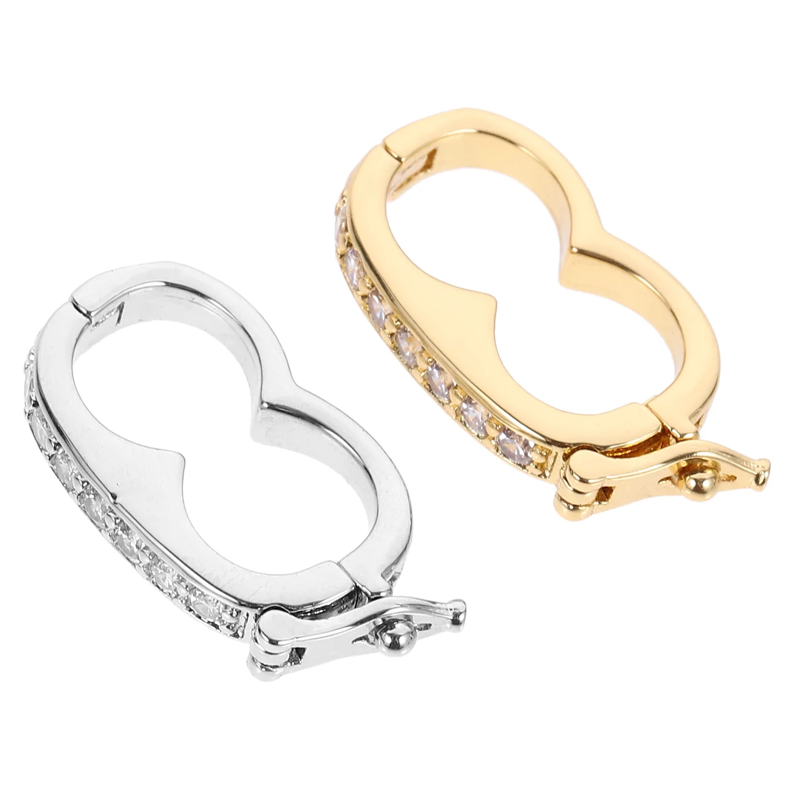 2 Pcs Jewelry Peanut Buckle Charm Bracelets Clasps for Necklaces Pearl Shortener Crafting Supplies Connecting Copper
2 Pcs Jewelry Peanut Buckle Charm Bracelets Clasps for Necklaces Pearl Shortener Crafting Supplies Connecting Copper