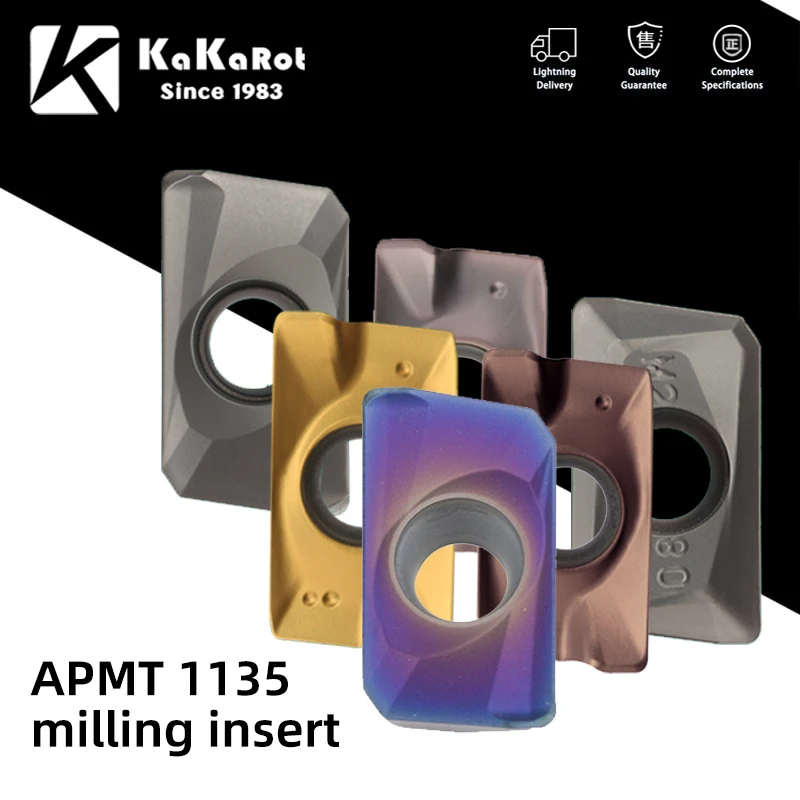 Фрезерные Вставки KaKarot APMT1135PDER APKT1135 твердосплавные втулки APMT для токарного станка