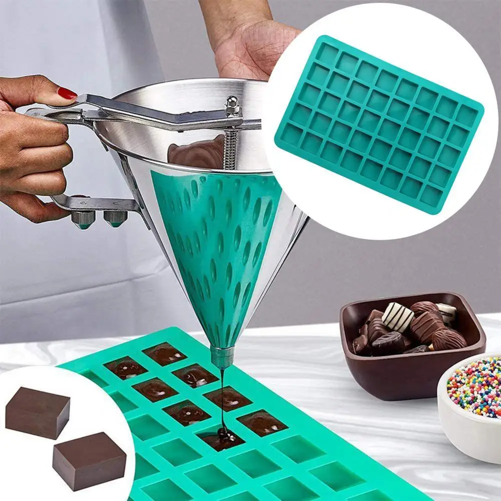 Cake Mold Non-sticky Baking Tool 40 Cavities Square Baking Silicone Mold Caramel Hard Candy Truffle Chocolate Mould Kitchen Supp
Cake Mold Non-sticky Baking Tool 40 Cavities Square Baking Silicone Mold Caramel Hard Candy Truffle Chocolate Mould Kitchen Supp