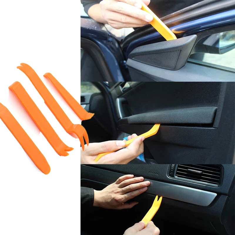 Professional 4Pcs Automobile Audio Door Clip Panel Trim Dash Auto Radio Removal Pry Tool Set Car Panel Removal Tools Accessories
Professional 4Pcs Automobile Audio Door Clip Panel Trim Dash Auto Radio Removal Pry Tool Set Car Panel Removal Tools Accessories
