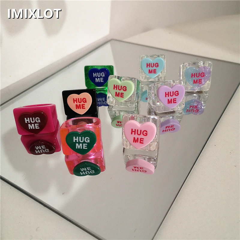 2022 Korean Vintage Cute Heart Letters Resin Rings For Women Egirl BFF Party Harajuku Y2k Aesthetic Jewelry Gifts Accessories
2022 Korean Vintage Cute Heart Letters Resin Rings For Women Egirl BFF Party Harajuku Y2k Aesthetic Jewelry Gifts Accessories