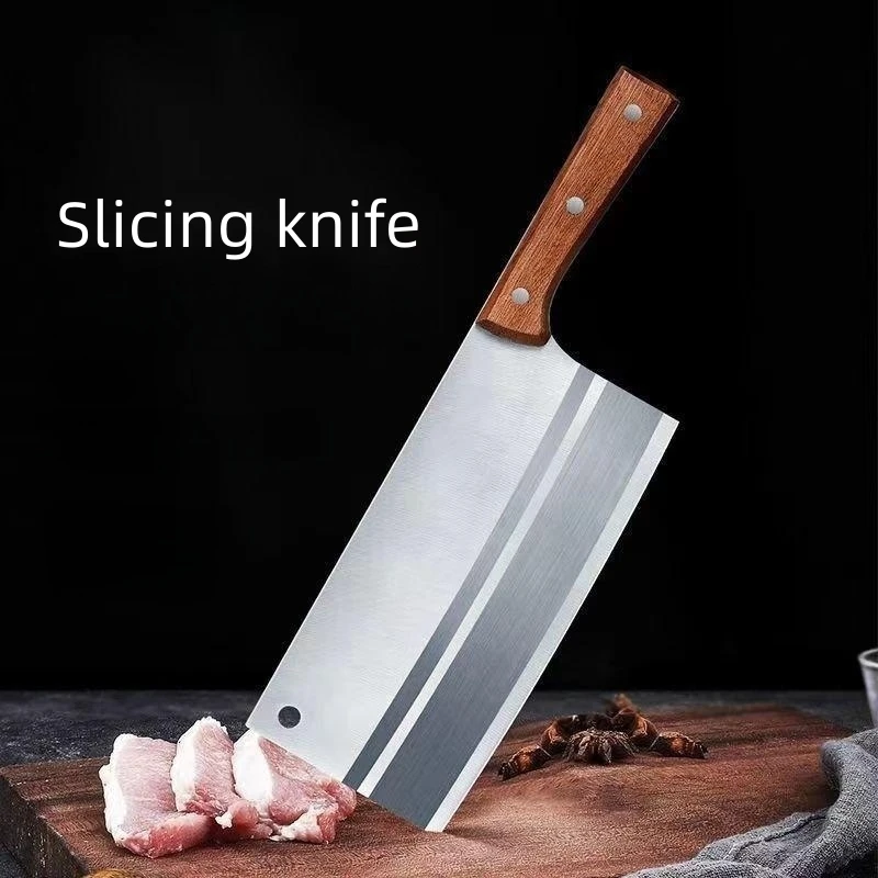 

Кухонный нож 4Cr1 3 из нержавеющей стали для измельчения мяса мясника, рыбы, овощей, нарезки, мясника, нож шеф-повара с деревянной ручкой