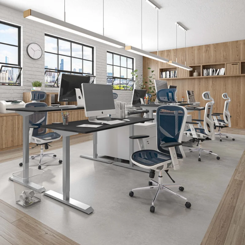 Techni Mobili 55" Motorized Sit to Stand Desk with Heavy-Duty Steel Frame, Black
Techni Mobili 55" Motorized Sit to Stand Desk with Heavy-Duty Steel Frame, Black