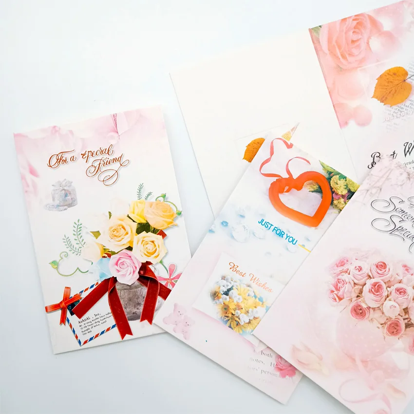 10Pcs/lot 7*10.4CM Cute flowers blessing small greeting card Birthday Wedding New Year Gift Cards 
10Pcs/lot 7*10.4CM Cute flowers blessing small greeting card Birthday Wedding New Year Gift Cards