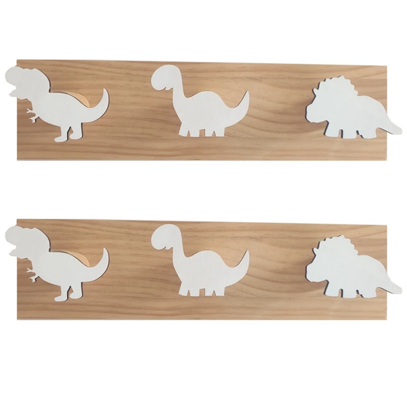 2X Kids Dinosaur Wall Mounted Coat Hooks Wooden Door Hanger For Boys Bedroom Nursery Playroom Decorations -White
2X Kids Dinosaur Wall Mounted Coat Hooks Wooden Door Hanger For Boys Bedroom Nursery Playroom Decorations -White