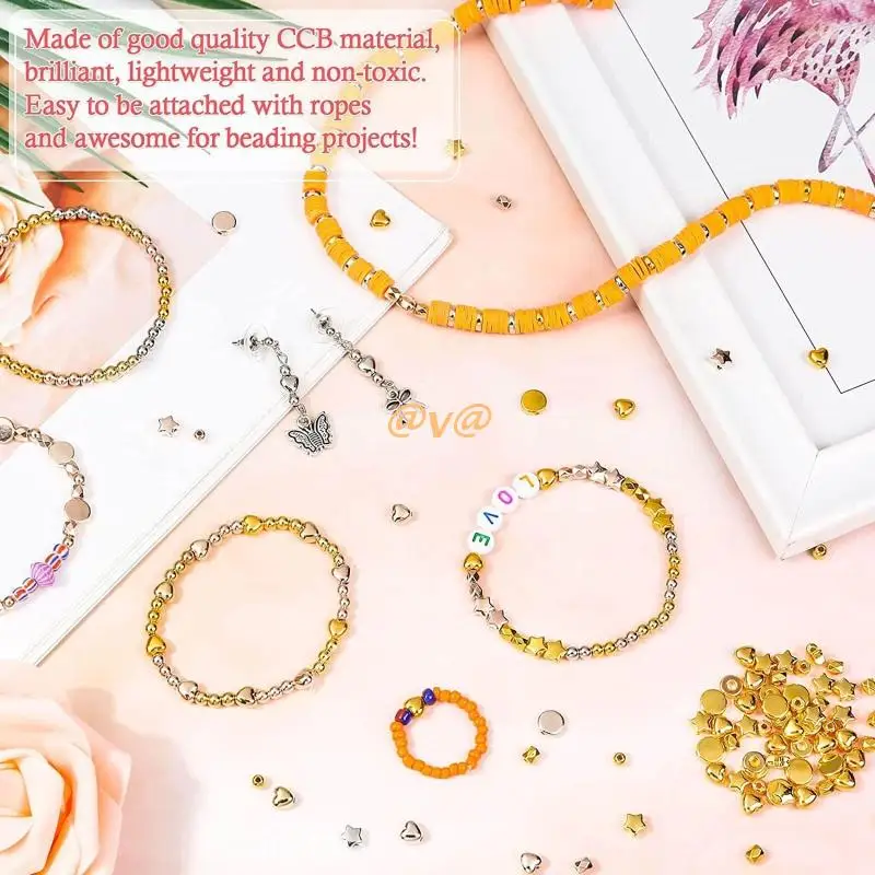 Various Shapes Bracelet Beads Heart Star Ball Beads with Holes Diy Ornaments
Various Shapes Bracelet Beads Heart Star Ball Beads with Holes Diy Ornaments