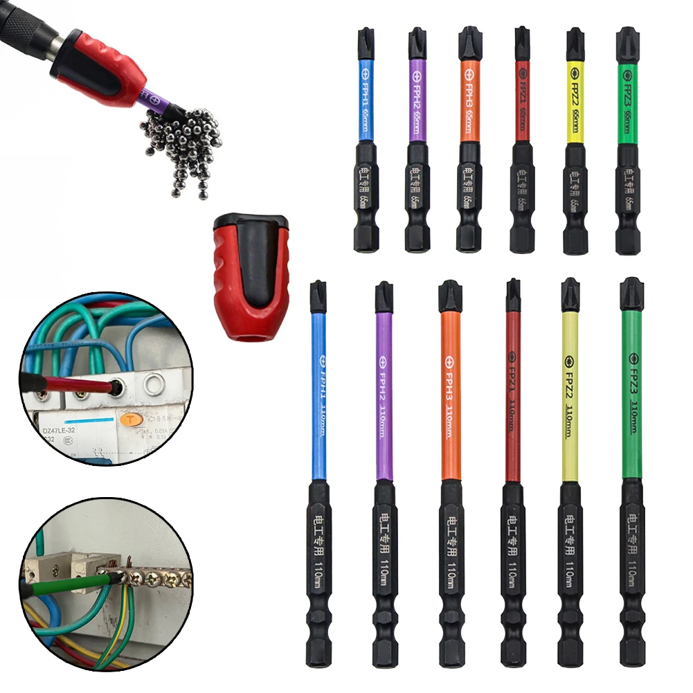 3PCS Special Cross Screwdriver Bit FPH1/FPH2/FPH3/FPZ1/FPZ2/FPZ3 65/110mm Nutdrivers For Socket Switch Electrician Power Tool
3PCS Special Cross Screwdriver Bit FPH1/FPH2/FPH3/FPZ1/FPZ2/FPZ3 65/110mm Nutdrivers For Socket Switch Electrician Power Tool