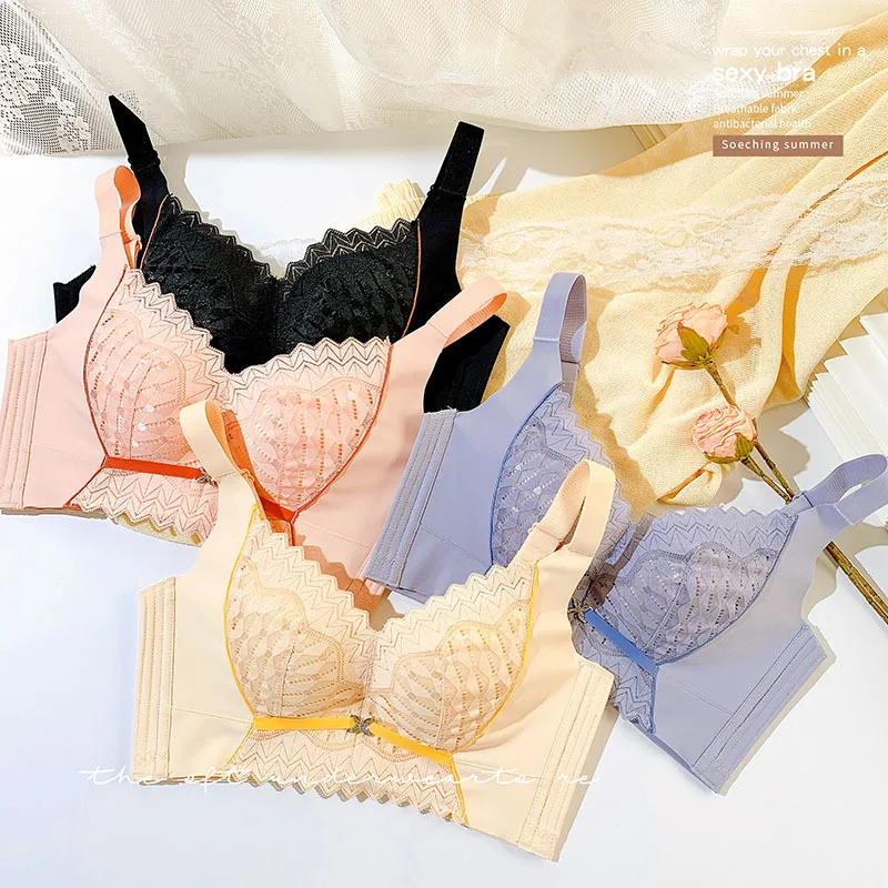 Бюстгальтер Бесшовный кружевной без косточек, с чашками пуш-ап 
Бюстгальтер Бесшовный кружевной без косточек, с чашками пуш-ап