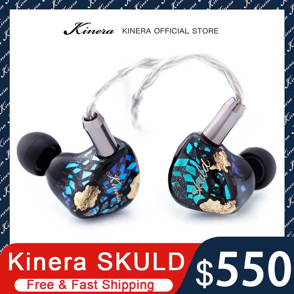 

Kinera SKULD Earphone 3BA Knowles 2BA Kinera Customize Drivers In Ear IEMs HiFi Wired Headphone Detachable 2pin Cable Headset