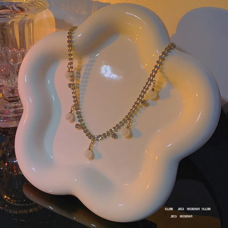 Jewellery Genuine Fashion Same Mermaid Pearl Necklace Women's Light Luxury Advanced Design Sense Exquisite Full Diamond
Jewellery Genuine Fashion Same Mermaid Pearl Necklace Women's Light Luxury Advanced Design Sense Exquisite Full Diamond