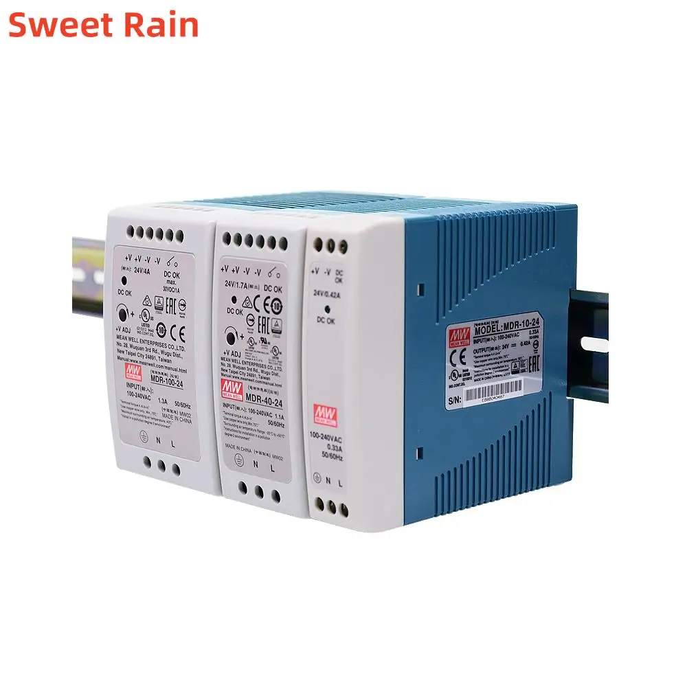 Оригинальный промышленный источник питания Mean Well MDR-10 20 40 60 100 серии DC 5 В 12 15 24 48