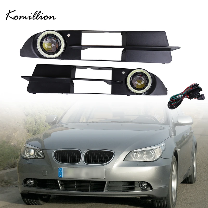 2Pcs Car Fog Light Grille LED White Angel Eyes Foglamp Grill for BMW 5-Series E60 Sedan 2003 2004 2005 2006 2007 Pre-facelift
2Pcs Car Fog Light Grille LED White Angel Eyes Foglamp Grill for BMW 5-Series E60 Sedan 2003 2004 2005 2006 2007 Pre-facelift