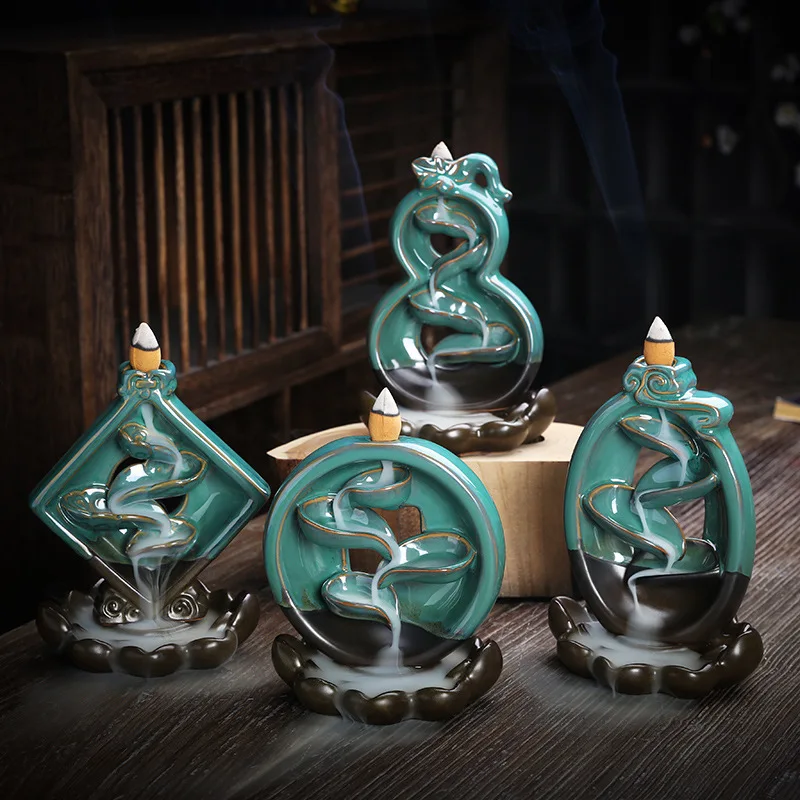 Lotus Base Smoke Waterfall Incense Burner Backflow Ceramic Incense Holder Incense Fountain Incense Cones for Home Office
Lotus Base Smoke Waterfall Incense Burner Backflow Ceramic Incense Holder Incense Fountain Incense Cones for Home Office