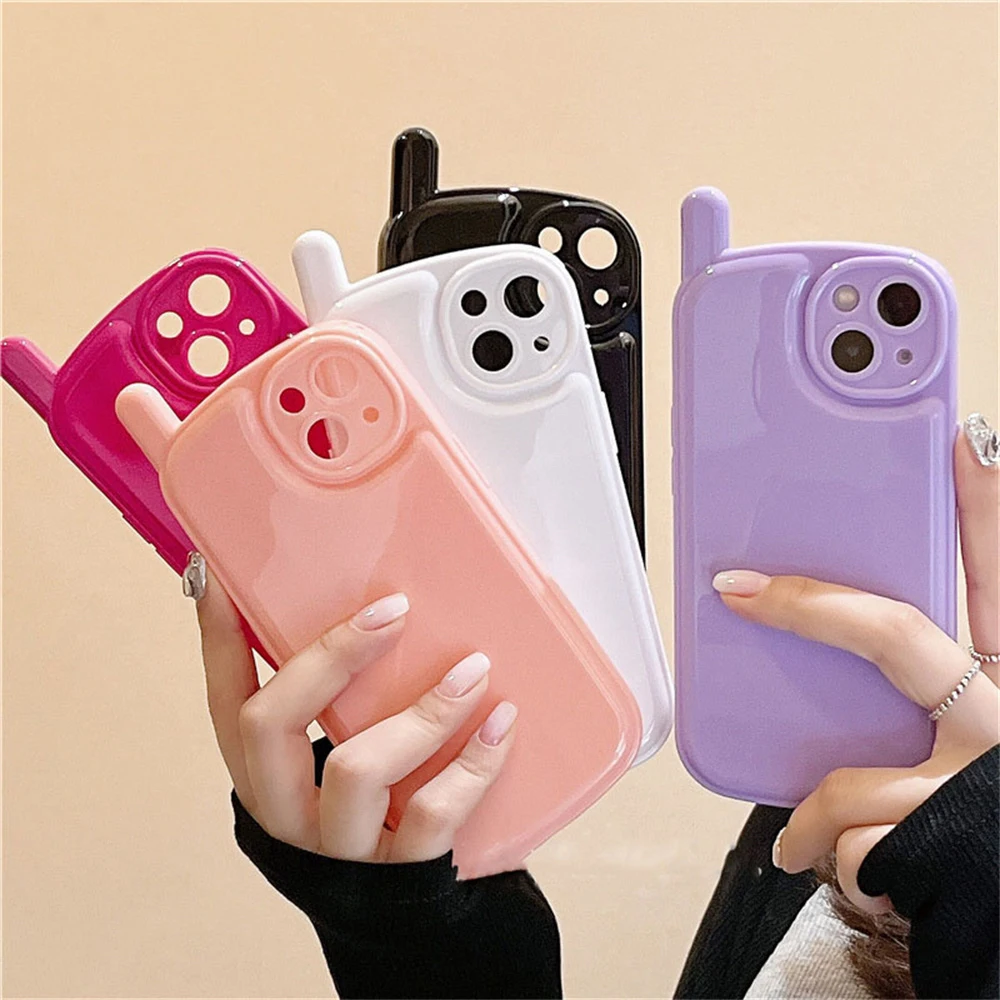 Милый чехол карамельного цвета 3D в классическом ретро-стиле для телефона iPhone 13 12