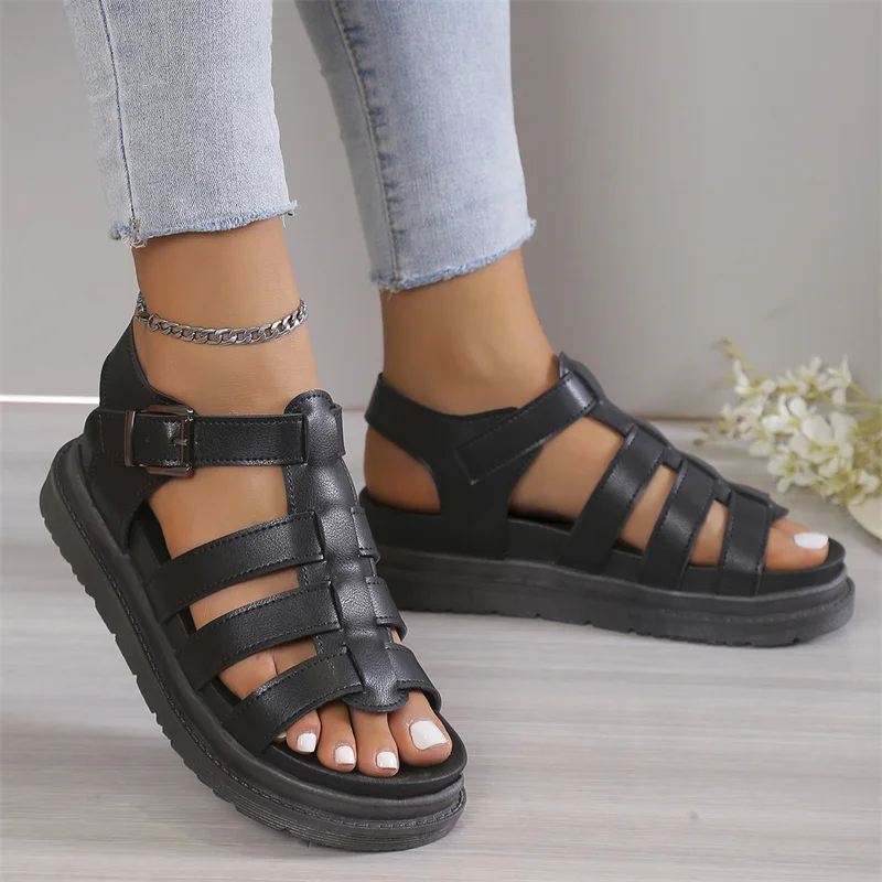 2023 New Platform Sandals Women Open Toe Slingback Ankle Buckle Strap Genuine Leather Casual Outdoor Summer Female Shoes 
2023 New Platform Sandals Women Open Toe Slingback Ankle Buckle Strap Genuine Leather Casual Outdoor Summer Female Shoes