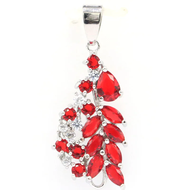 40x16mm Beautiful London Blue Topaz Red Blood Ruby White CZ Gift For Woman's Silver Pendant
40x16mm Beautiful London Blue Topaz Red Blood Ruby White CZ Gift For Woman's Silver Pendant