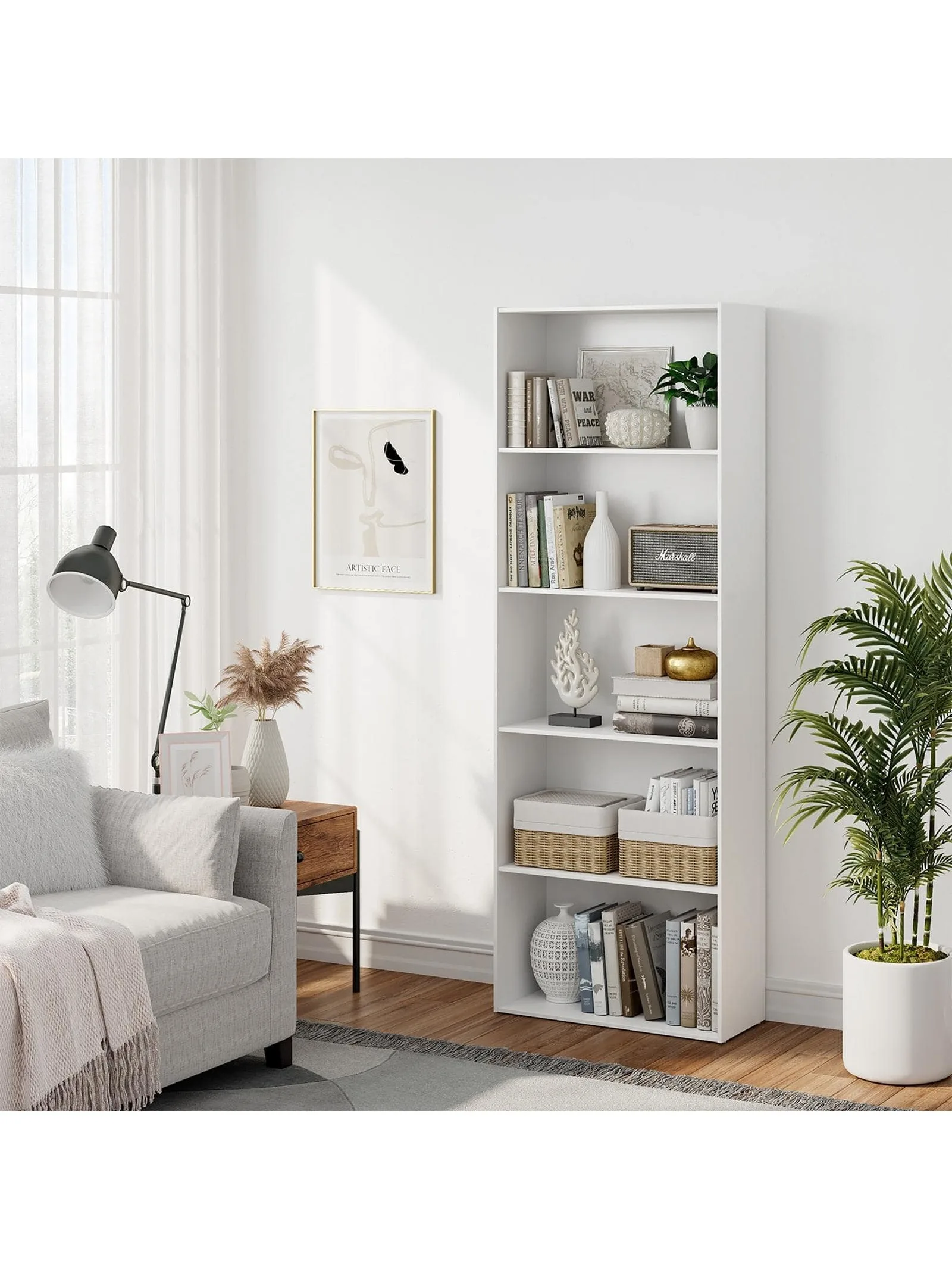 5-Shelf Storage Bookcase Modern Multi-Functional Display Cabinet Furniture book shelf furniture
5-Shelf Storage Bookcase Modern Multi-Functional Display Cabinet Furniture book shelf furniture