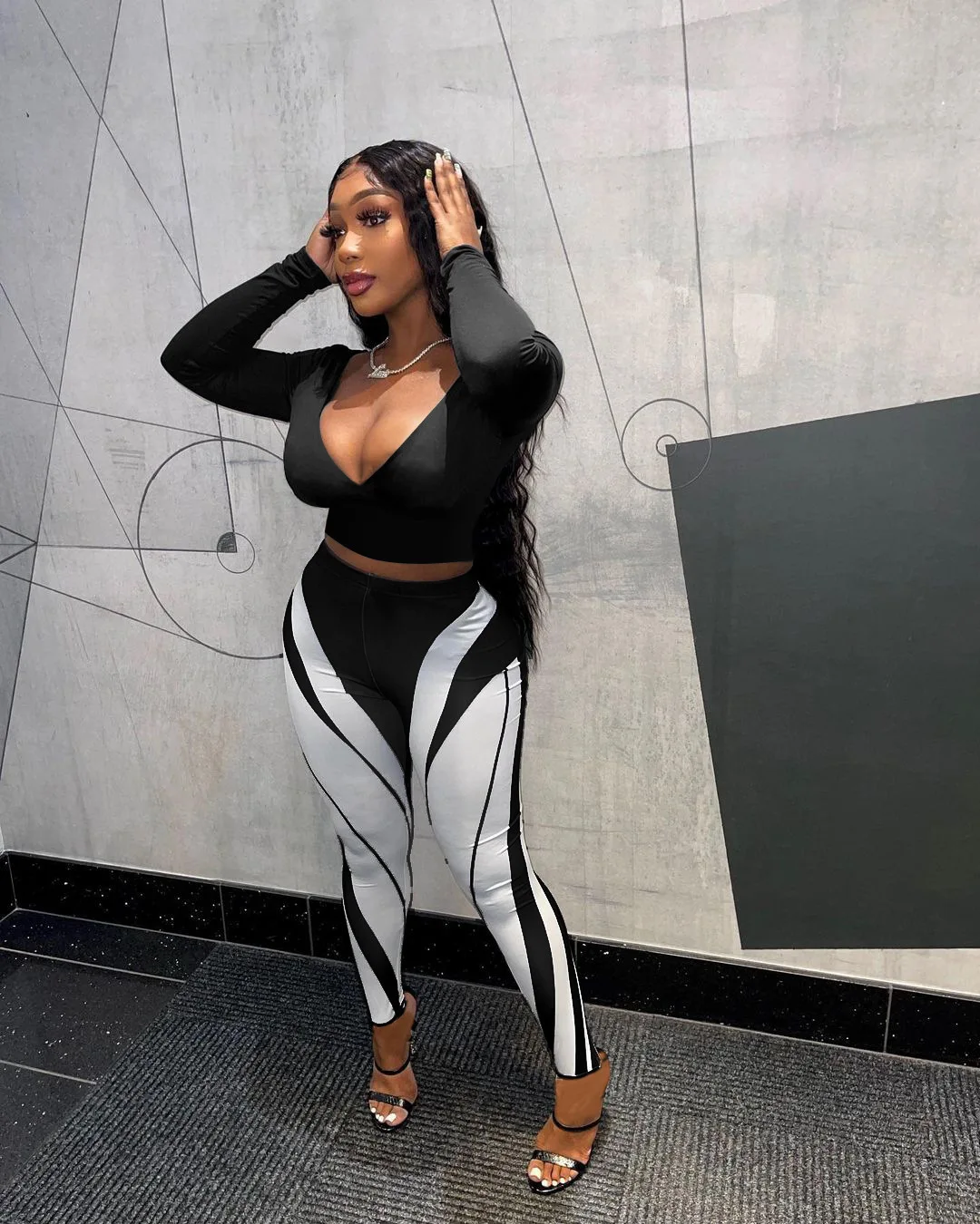 Bodycon Tracksuit Two Piece Set Women Trouser Suits Set Woman 2 Pieces Female Elegant Clothing Pant Suit Festival Rave Outfits
Bodycon Tracksuit Two Piece Set Women Trouser Suits Set Woman 2 Pieces Female Elegant Clothing Pant Suit Festival Rave Outfits
