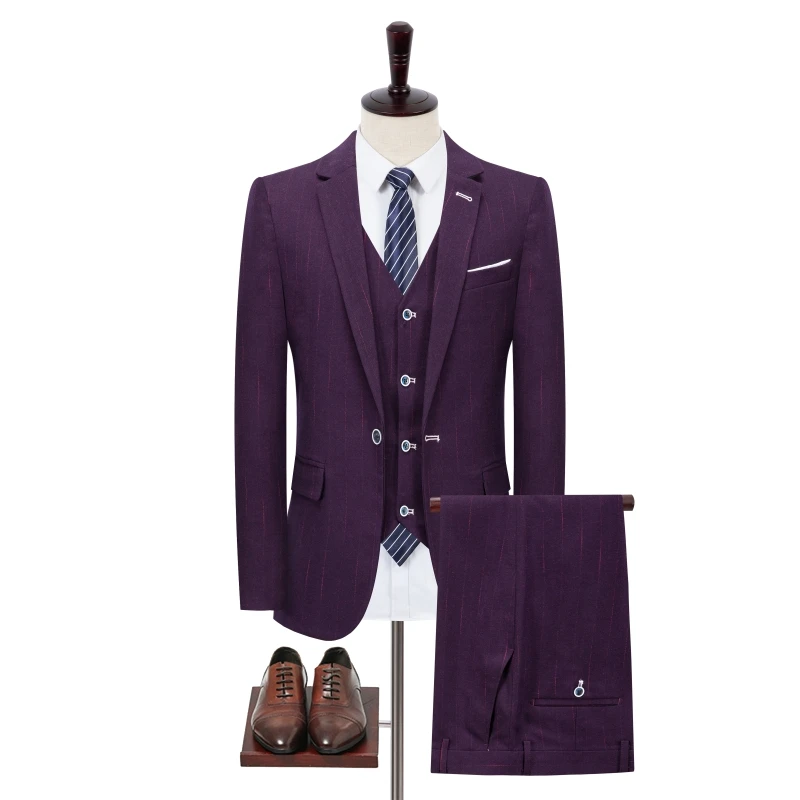 Autumn and Winter New Men's Striped Suit Three Suits Casual Fashion Slim Korean Suit Men's Youth Suit Jacket Vest Pants M-5XL
Autumn and Winter New Men's Striped Suit Three Suits Casual Fashion Slim Korean Suit Men's Youth Suit Jacket Vest Pants M-5XL