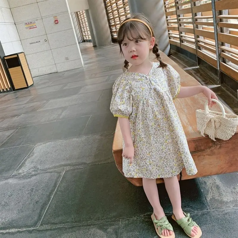 Kids Dresses for Girls 2022 New Summer Korean Short Sleeve Floral Princess Dress Casual Baby Girls Clothes Vestidos
Kids Dresses for Girls 2022 New Summer Korean Short Sleeve Floral Princess Dress Casual Baby Girls Clothes Vestidos