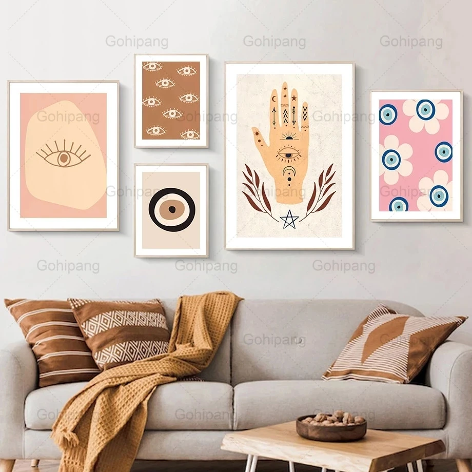 Lucky Turkish Greek Eyes Evil Eyes Hamsa Hand Wall Art Canvas Painting Nordic Posters and Prints Boho Pictures for Home Decor
Lucky Turkish Greek Eyes Evil Eyes Hamsa Hand Wall Art Canvas Painting Nordic Posters and Prints Boho Pictures for Home Decor
